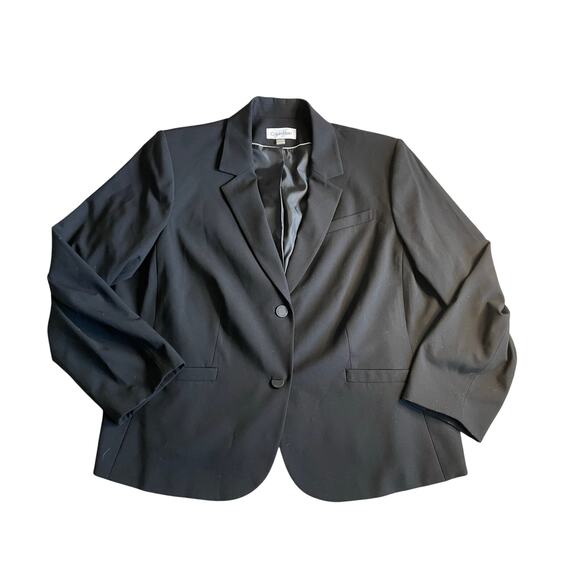 Calvin Klein Black Single-Button Blazer - Size 22W*** - Picture 2 of 6